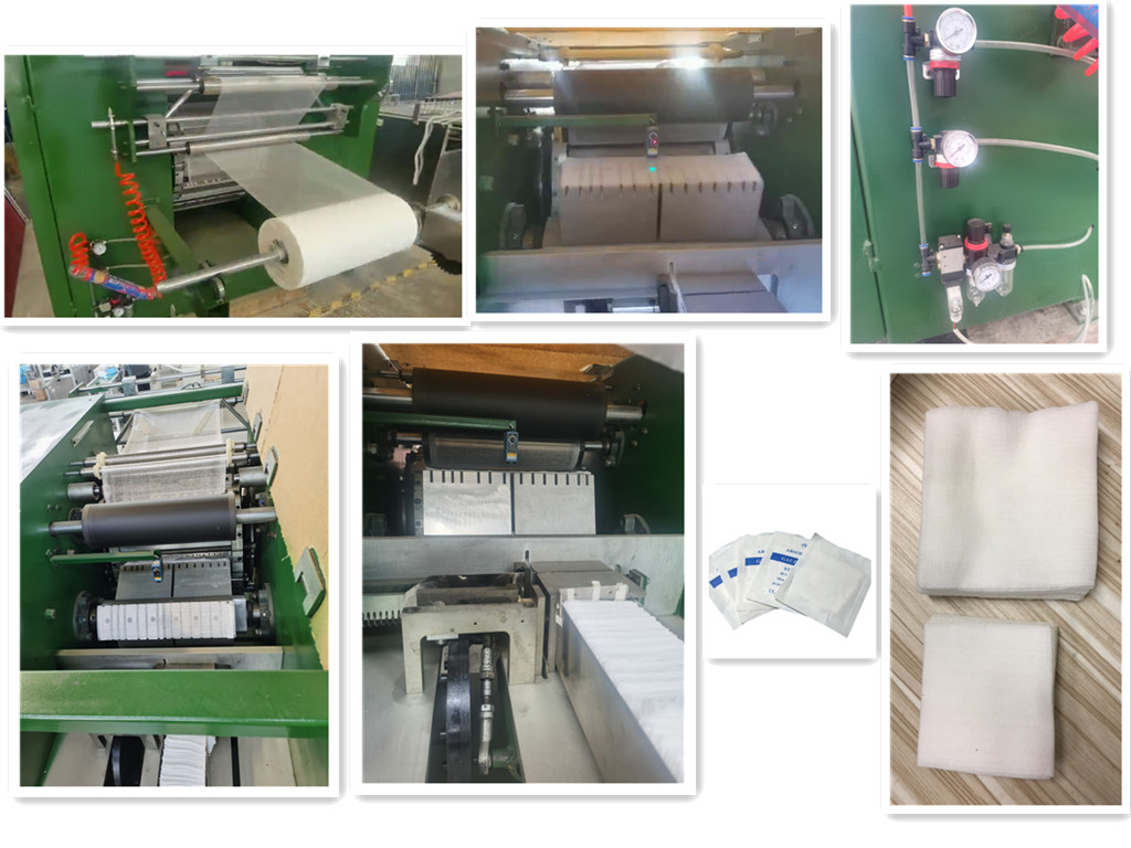 Automatic 5900W 10x10cm Gauze Folding Machine Aluminium Alloy