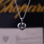 Chopard HAPPY DIAMONDS ICONS PENDANT Heart Necklace in ETHICAL WHITE GOLD
