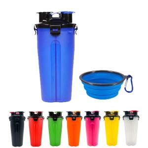 Quality 350ml Dog Water and Food Bottle Hallupets with Collapsible Portable Bowls wholesale