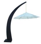Black Outdoor Rattan Daybed , Garden Patio Round Lounge Bed