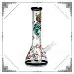 Hand Drawing Owl Perc Glass Water Pipe 50 X 7mm Perc Glass Smoking Tubes