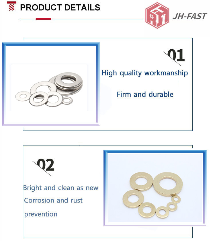 Zinc Finish carbon steel flat Washers Plain Washers with 100% Inspection