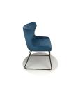 Blue Velvet 5.2KGS 810mm Armrest Upholstered Banquet Leisure Chair