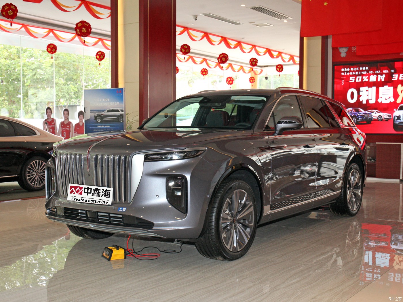 New car Hongqi E-HS9 2021 460KM Flag at version 6 seats LARGE SUV electric vehicles automobile fast speed for adults