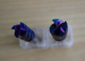 Quality NACo4 Blue 3.0mm Flat End Mill Cutter For Titanium Alloy wholesale