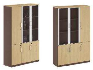 Quality modern office 3 doors glass document cabinet furniture wholesale