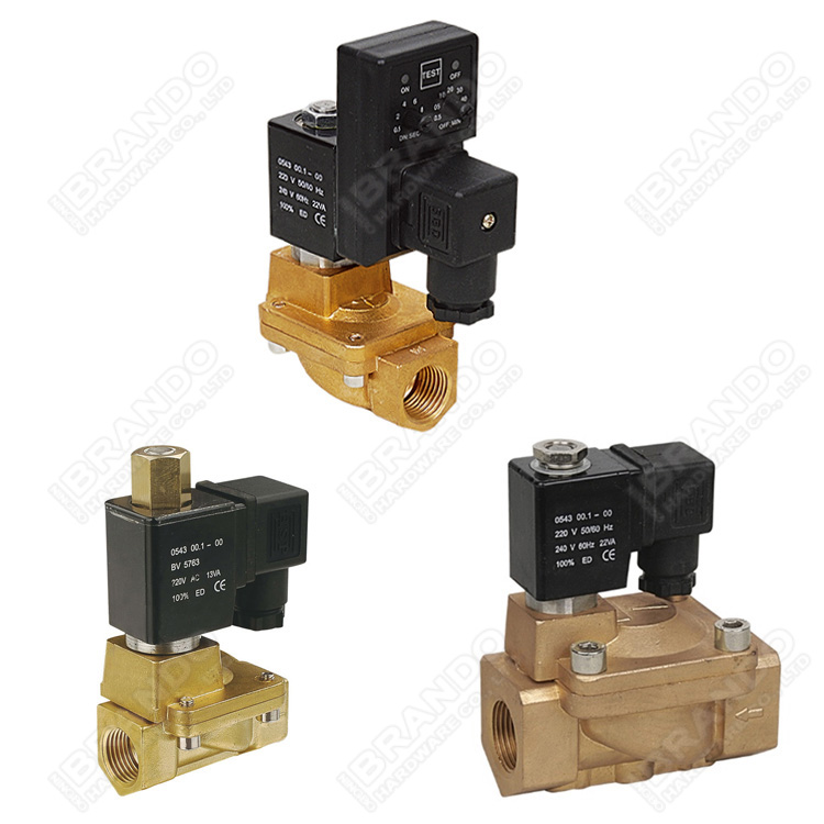 Screw Air Compressor Solenoid Valve 3 Way 1/8'' 1/4'' 24VDC 220VAC