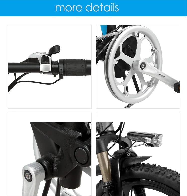 Lithium Battery Folding Electric Bicycle 20 Inch Integrated Wheel G660S For Adult