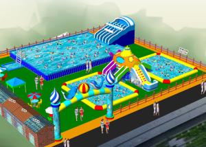 Quality Durable 0.55mm PVC Taroaulin Inflatable Water Park With Hand Printing wholesale