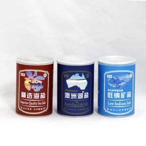 Quality Mini Lovely Paper Composite Cans with Aluminium Easy Open Lid for Sea Salt Lake Salt Tea Sodium Salt Packaging wholesale