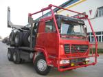 Sinotruk Howo Wood Transport Log Truck With Trailer , Loading 40-60t