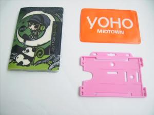 Quality Retractable Rigid Plastic Pvc Badge Holder For Name Card , Silk Printing wholesale