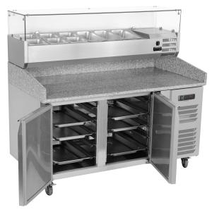 Quality 220V 240V Countertop Pizza Prep Fridge 390L Pizza Display Fridge wholesale