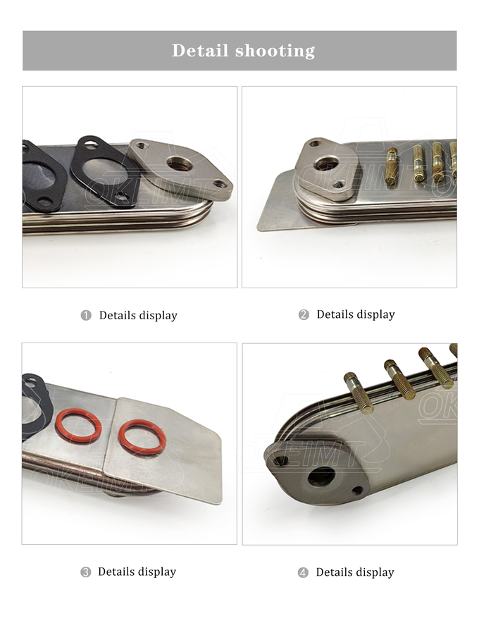 Irregular Excavator Diesel Engine Parts Radiator 4BD1 3P Oil Cooler