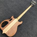 Free shipping Burst Maple top 4 strings Bass Guitar,Neck through body,Ebony