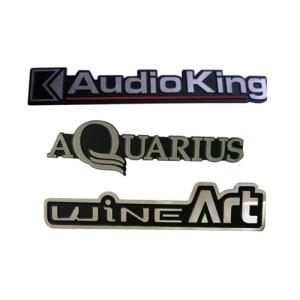 Quality Laser Logo Aluminum Custom Embossed Metal Tags Metal Display Sticker Tags wholesale