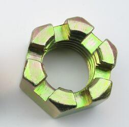 Mild Steel Slotted Heavy Hex Nuts Hex Castle Nut Zinc Plate Surface High