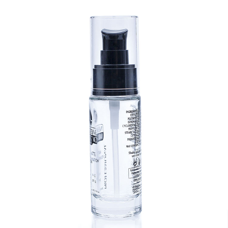 Low Price 30ml Lotion Bottle Glass Liquid Foundation Pump Bottle
