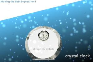 Quality crystal clock /glass clock/clock/table clock wholesale