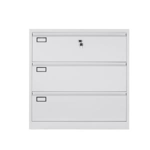 China Wooden Top Three Drawer Filing Cabinet Commercial Metal Drawers Cabinet on sale