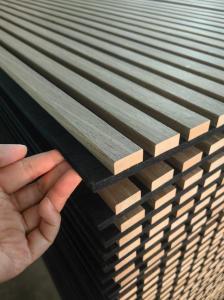 Quality Modern Sound Acoustic Panel PET Wooden Slats MDF Veneer Soundproof Wall Panel wholesale