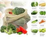 ISO9005 Reusable Cotton Grocery Bags Mesh Produce Bags With OEM Logo