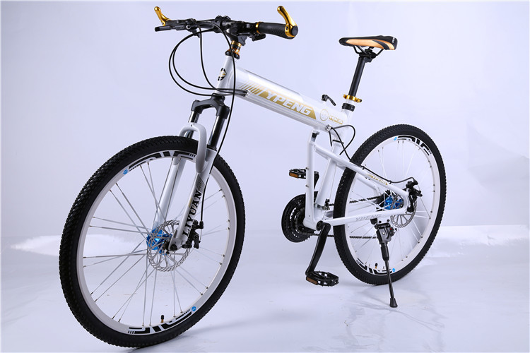 Hot sale OEM 24 spoke wheel 24 speed 40mm rim white alloy hummer folding mountain bike