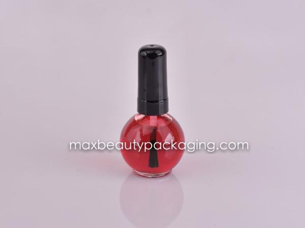 shiny black nail polish cap nail polish flat brush nail polish glass bottle 16ml
