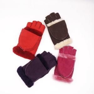 Quality Multifunctional Sheep Skins Leather Mittens Touch Screen With Fingers wholesale