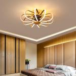 Modern Led Ceiling Fan Light Nordic Bedroom Kitchen Living Room Restaurant