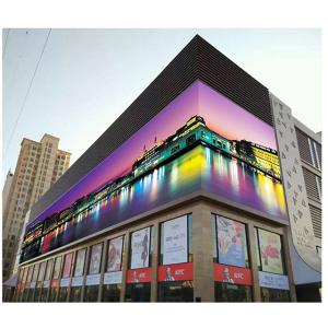 Quality 8500nits Brightness Outdoor P10 P15.6 Flexible Building Window Curtain LED Mesh Screen wholesale