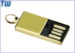 Tiny Delicate Glossy Golden Metal 4GB Flash Drive Free Key Ring