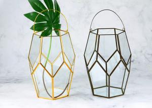 Quality Glass lantern copper artfact large size wind lamp spot glass retro candle holder decoration horselight floor hand wholesale