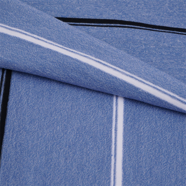 High Quality And Hygroscopic Breathable Striped Knit Fabric For Leisure Wear