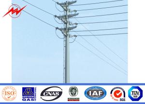 Quality Outdoor Galvanized Steel Transmission Line Poles 15M 15 KN 355 Mpa Yield Strength wholesale