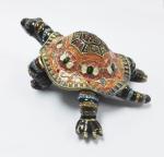 Classical turtle metal jewelry box diamond jewelry box ring box painted dressing