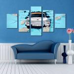 Creative Wall Decoration Office Decor 5-panels canvas prints in the room wall or