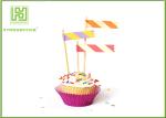 Biodegradable Childrens Cake Toppers Creative Wooden Bamboo Food Skewers