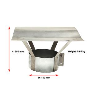 Quality 6in 1.2mm Chimney Pot Rain Cap Cowl Four Corners Ceramic Fibers Insulation wholesale