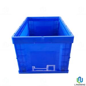 Quality 70 Liter Blue Plastic Foldable Container Collapsible Storage Box Without Lid wholesale
