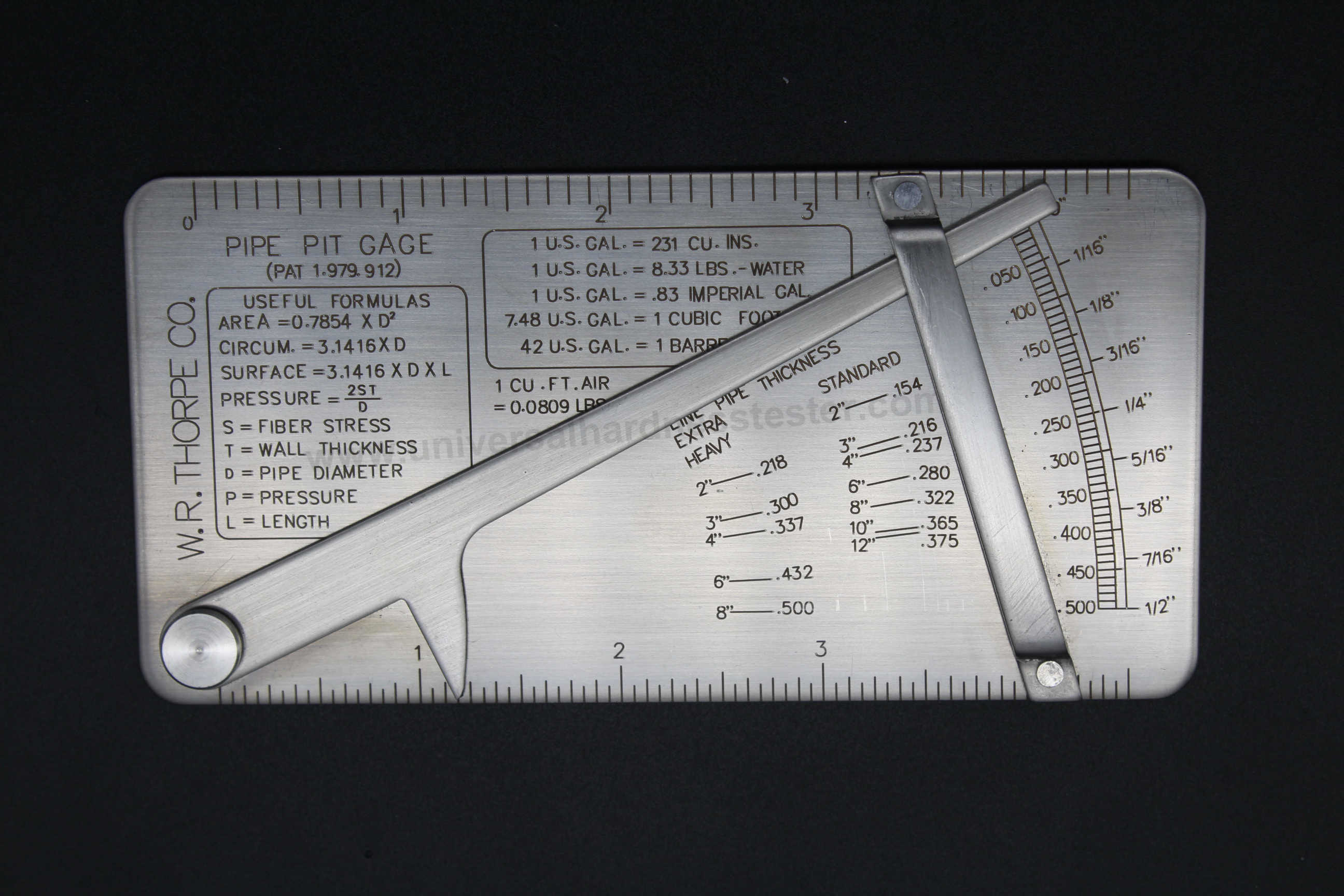 Universal Stainless Steel Welding Inspection Gauges / Pipe Pit Gauge