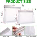 Toiletry bags, Soft Plastic Travel Makeup Cosmetic Bags, Zipper Closure Design,