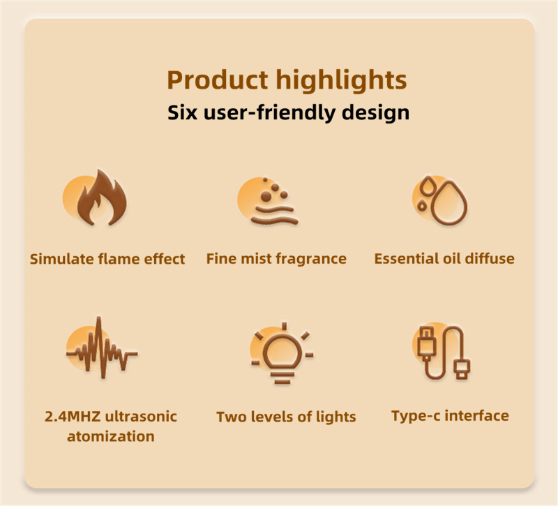 Simulation Closet 3D Flame Aromatherapy Salt Stone Air Humidifier USB Essential oil Diffuser for Home Room Fragrance