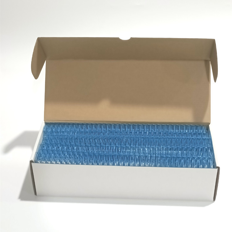 Blue Double Loop Wire Ties 1-1/2 Inch Nylon Twin Wire Binding For Books