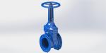 Red / Blue Epoxy Coated Resilent Seated Gate Valve Hand Wheel Operated