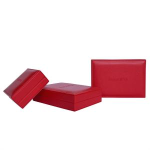Quality Custom Red Leatherette Commemorative Coin Boxes 133*110*80mm wholesale