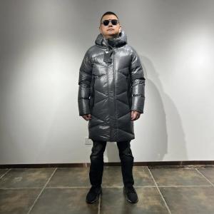 Quality High Quality Fashion High Street Cotton or White Duck Down Filling Hoodie Puffer Jacket for Men Parka Coat wholesale