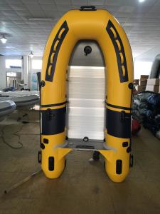 Quality 270 cm PVC Small Inflatable Fishing Boats V - Shaped Bottom With Aluminum Floor wholesale