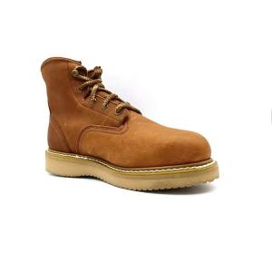 Quality Mens Flat Sole Work Boots High Top Round Toe Steel Toe Boots Vintage British Style wholesale