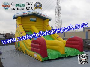 Quality Yellow Super Fun Hire Inflatable Slide With family theme parks wholesale